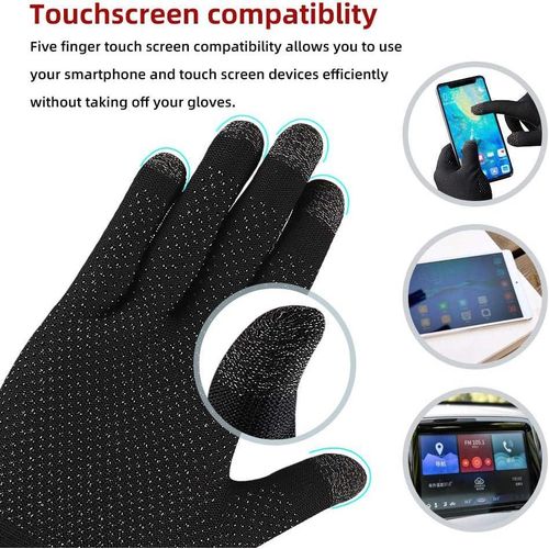 Black Gaming Gloves - Anti-Sweat Finger Sleeves for Mobile Devices