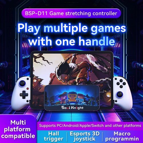Wireless Game Controller for Android/iPhone/PC - Bluetooth, ABS, Hall Effect Joystick