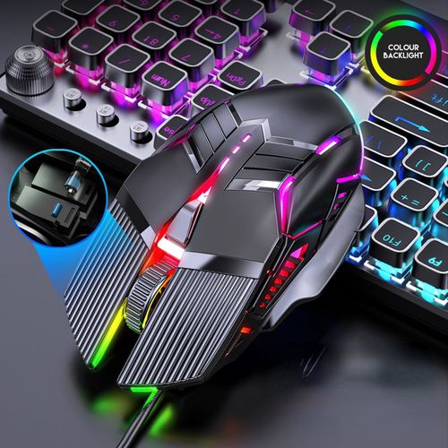 3200DPI Ergonomic, Wired Gaming Mouse, USB Gaming Mouse 6 Buttons LED RGB