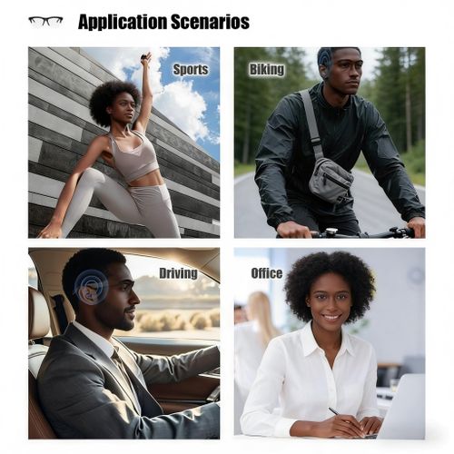 Bluetooth Smart Glasses - Air Conduction Calls & Music with UV Protection