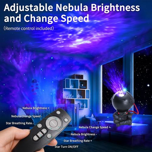 LED Astronaut Projector, Starry Sky Projection Lamp, USB Bedroom Lamp