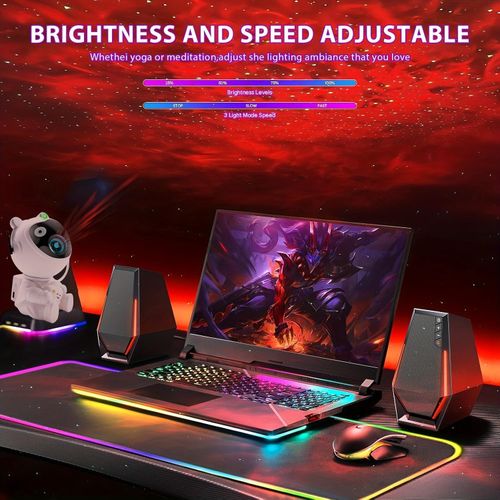 Little Bear Astronaut Starry Sky Projector Light, Space Night Light
