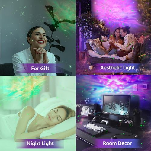 Little Bear Astronaut Starry Sky Projector Light, Space Night Light