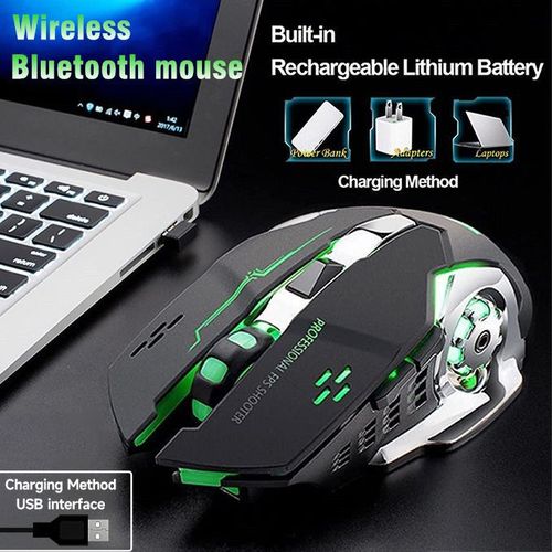 Wireless 2.4G Mouse Rechargeable 5.2 Bluetooth Silent Mouse