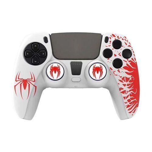 PS5 Controller Silicone Case Cover-Spiderman 2 Edition Wth 2 Thumb Caps