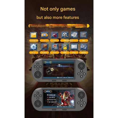 Retro Game Console with 64GB Storage & 3000+ Games - 4.5-inch HD Large Screen Handheld, GBA with Dual Joysticks