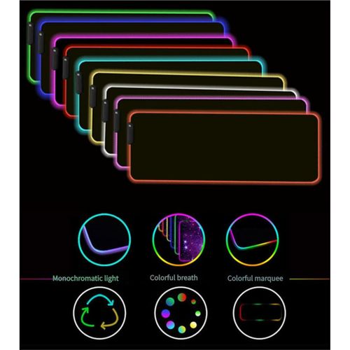 RGB Led Computer Keyboard Game Mouse Pads 800x300x3mm