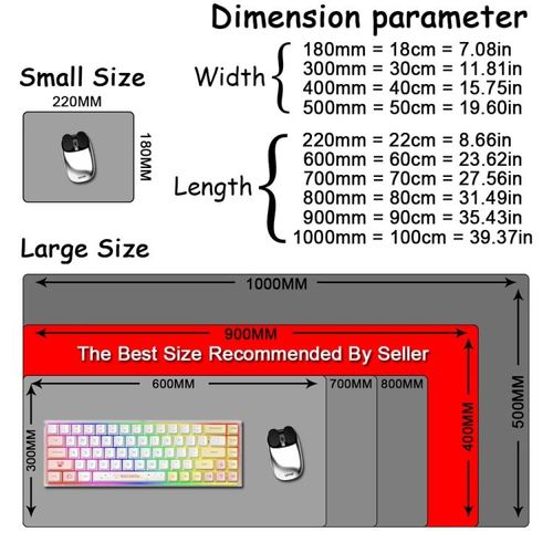 Mouse Pad Gamer Office Computer Desk Mat, Size: 90 X 40cm