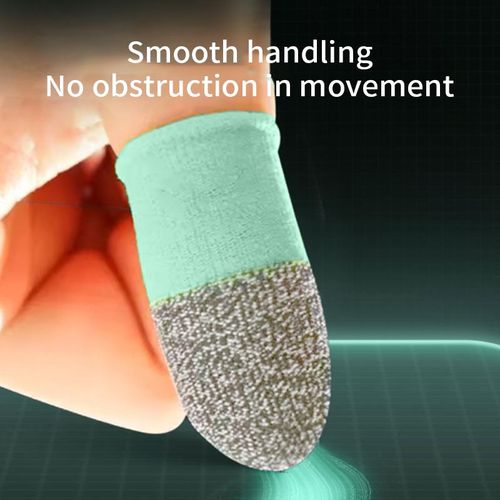 4 pcs Carbon Fiber Fingers Sleeve Anti Sweat Gamer Finger Covers for All Touchscreen (2 Pair)
