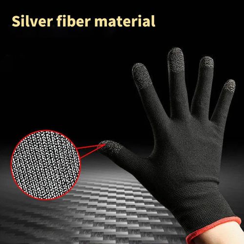 Black Gaming Gloves - Anti-Sweat Finger Sleeves for Mobile Devices