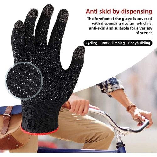 Black Gaming Gloves - Anti-Sweat Finger Sleeves for Mobile Devices