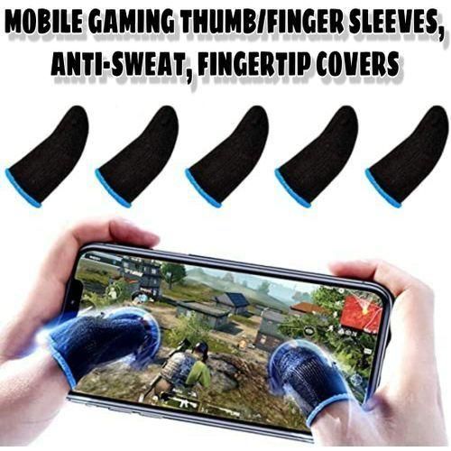 Gaming Finger Sleeves - Anti-Sweat, Nano Fiber, Black, Ultra Thin