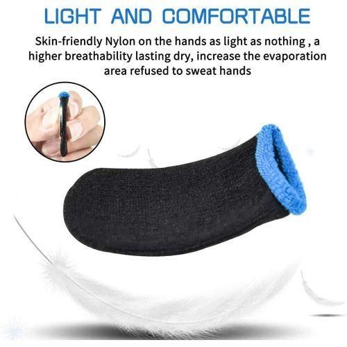 Gaming Finger Sleeves - Anti-Sweat, Nano Fiber, Black, Ultra Thin