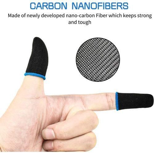 Gaming Finger Sleeves - Anti-Sweat, Nano Fiber, Black, Ultra Thin