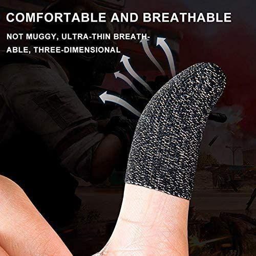 Gaming Finger Sleeves - Anti-Sweat, Nano Fiber, Black, Ultra Thin