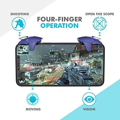 X1Trgg Mobile Gaming Triggers - Blue, ABS, Capacitive, 4.2x3.0x2.6cm