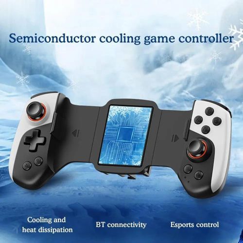 Mobile Phone Gaming Controller - Black, Compatible with iPhone/Android, Cooling Fan, RGB Lighting