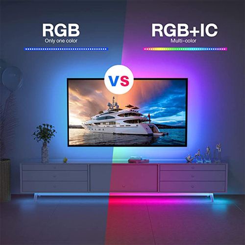 15M 5V RGB LED Strip Lights 12LEDs/Meter 5050RGB Light Strip LED Tape Light Remote Control Adjustable Brightness Timing