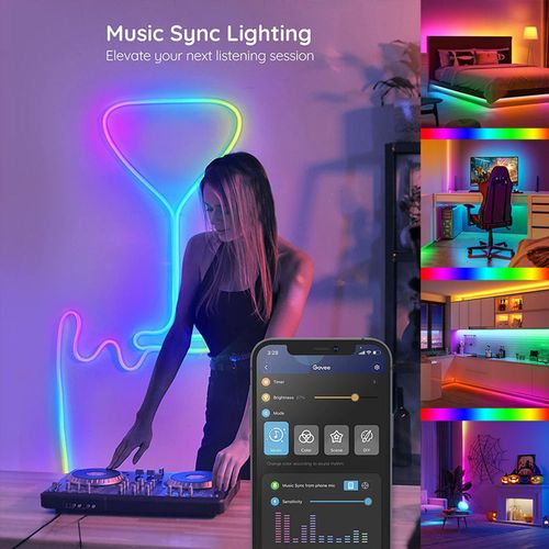 15M 5V RGB LED Strip Lights 12LEDs/Meter 5050RGB Light Strip LED Tape Light Remote Control Adjustable Brightness Timing