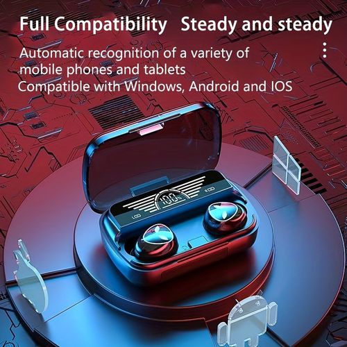 Wireless Bluetooth Earphone Digital Power LED Display