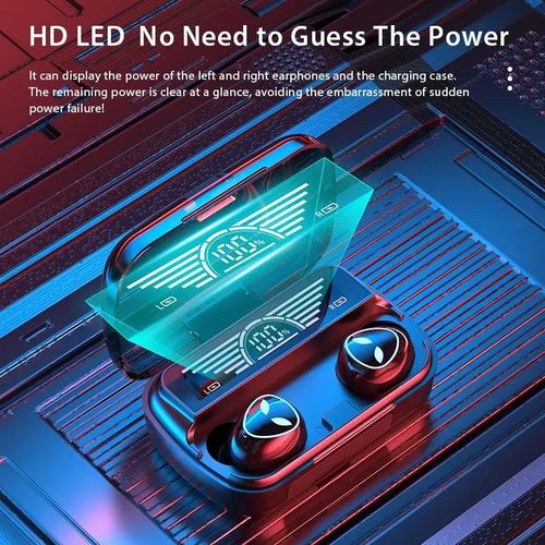 Wireless Bluetooth Earphone Digital Power LED Display
