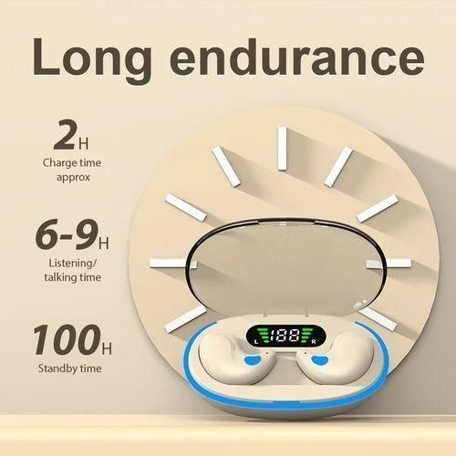 Bluetooth 5.3 Earbuds X55 - IPX5 Waterproof, 24H Playtime, Beige