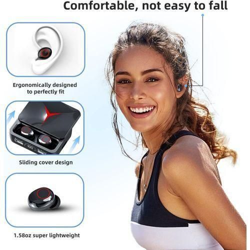 M90 Wireless Earbuds Bluetooth 5.3 - Waterproof, 600mAh Battery, 66H Playtime