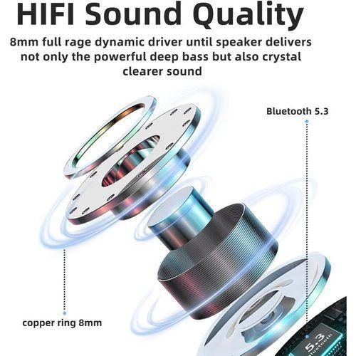 M90 Wireless Earbuds Bluetooth 5.3 - Waterproof, 600mAh Battery, 66H Playtime