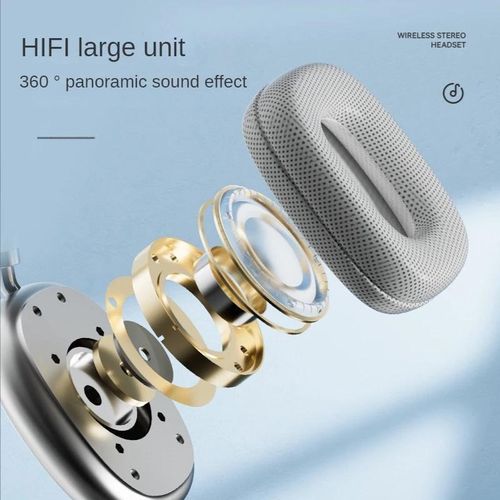 P9 Wireless Bluetooth Headphone, Over Ear Stereo Headset Bluetooth Sports Earphone Hi-Res Audio Wireless Headset,Silver