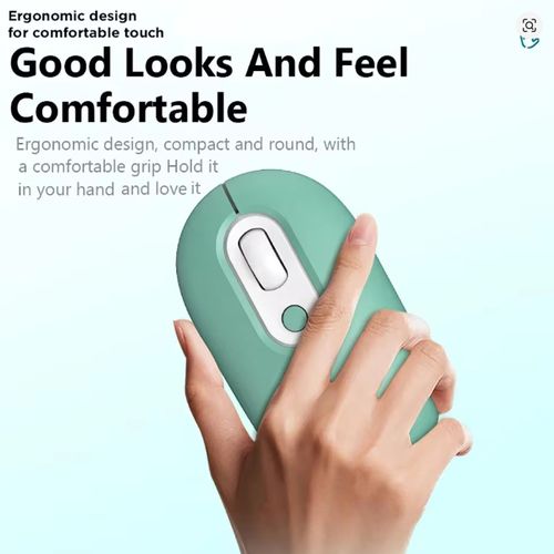 Wireless Bluetooth Dual-Mode Rechargeable Mouse - Black, 1600 DPI, Ergonomic Design