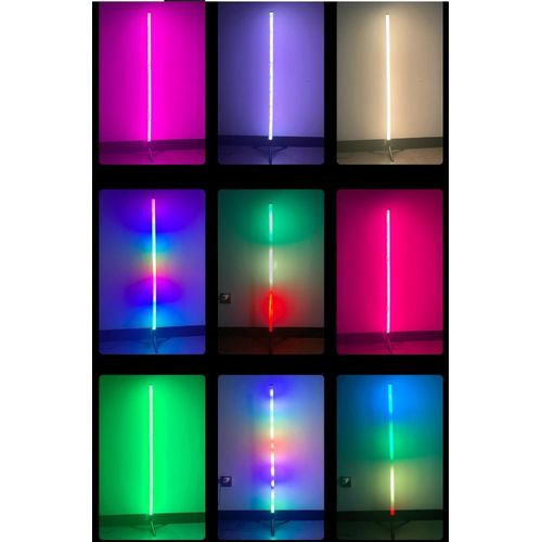 110CM White LED RGB Floor Lamp - App & Remote Control, Music Sync, Modern Design