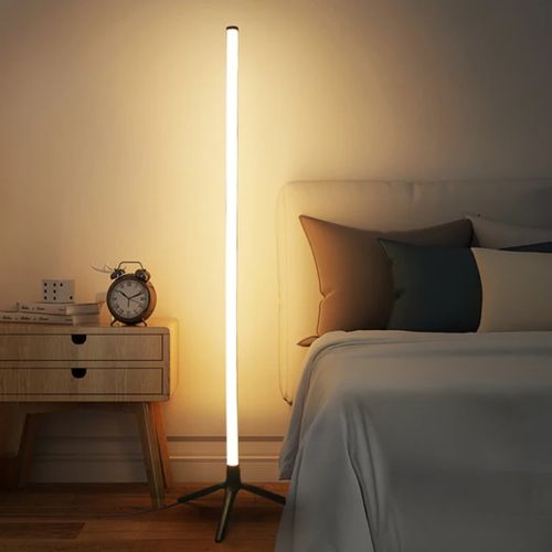 110CM White LED RGB Floor Lamp - App & Remote Control, Music Sync, Modern Design