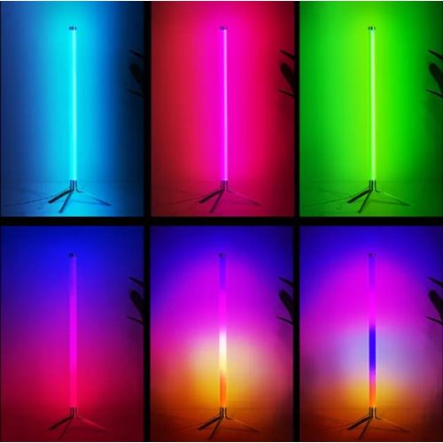110CM White LED RGB Floor Lamp - App & Remote Control, Music Sync, Modern Design