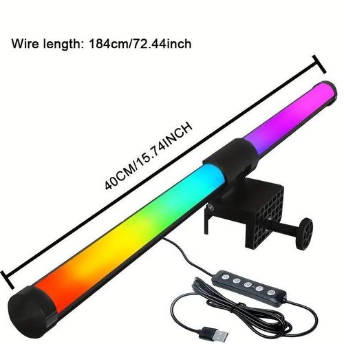 Smart monitor light strip with RGB backlight, no screen glare, eye protection suitable for home and office use.