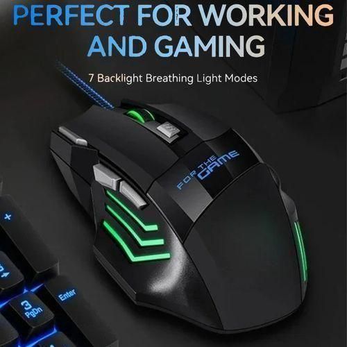 Wired Gaming Mouse 7 Functional Keys RGB Light For Game