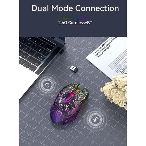 Wireless and Bluetooth Dual-Mode Rechargeable Gaming Mouse