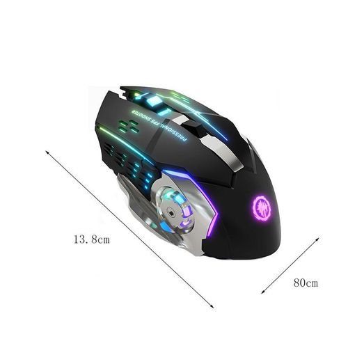 Wireless Gaming Mouse - Rechargeable Bluetooth 2.4GHz, RGB Backlit, Silent Click