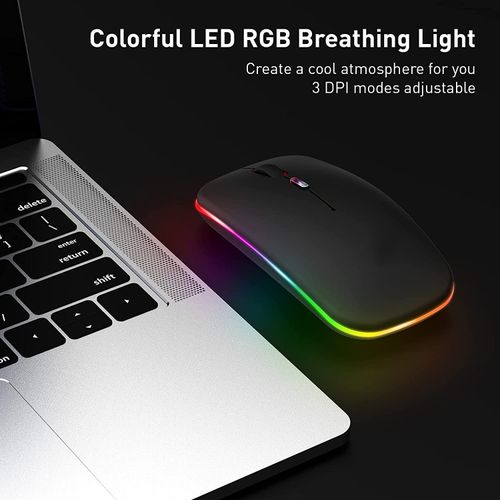 2.4G Bluetooth Dual Mode Rechargeable Wireless Mouse Black