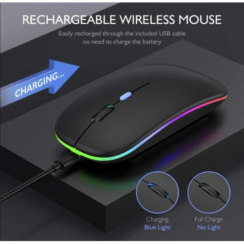 Wireless Bluetooth 2.4G Dual-mode Optical Mouse - Black, 1600 DPI