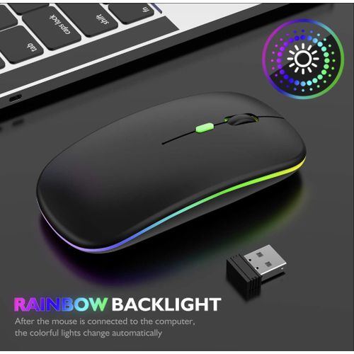 Wireless Bluetooth 2.4G Dual-mode Optical Mouse - Black, 1600 DPI