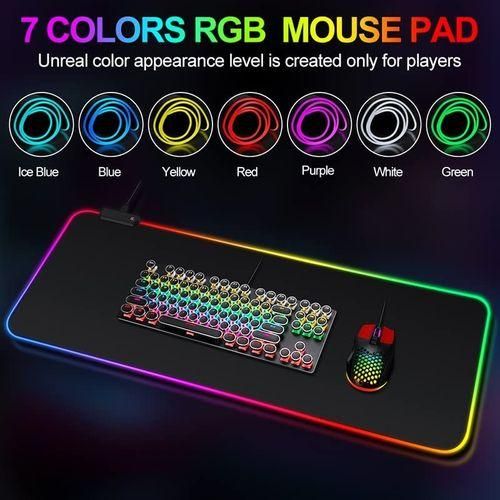 Backlit Mouse Pad Keyboard Mat RGB Gaming Mouse Pad Waterproof Keyboard Mat
