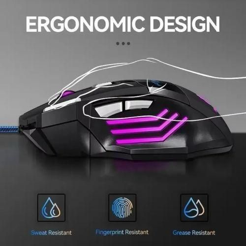 Wired Gaming Mouse 7 Functional Keys RGB Light For Game