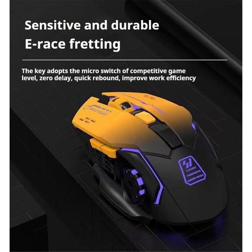 Wireless & Bluetooth Silent Dual-Mode Rechargeable Gradient Color Gaming Mouse