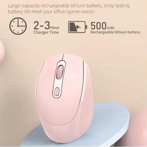 Wireless Green Dual-Mode Bluetooth Mouse - 1600 DPI, Rechargeable, Ergonomic Design