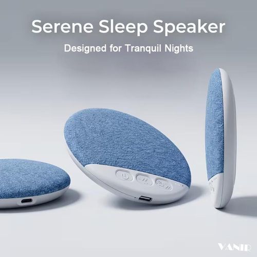 2026 Ultra-Thin Sleep Bluetooth Speaker, Under Pillow Wireless Bed Speaker with Stereo Bass, Portable Sleep Aid Sound System, Relaxing Bedtime Audio