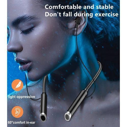 Neckband Bluetooth 5.0 Headphones - Waterproof, 280mAh, Black