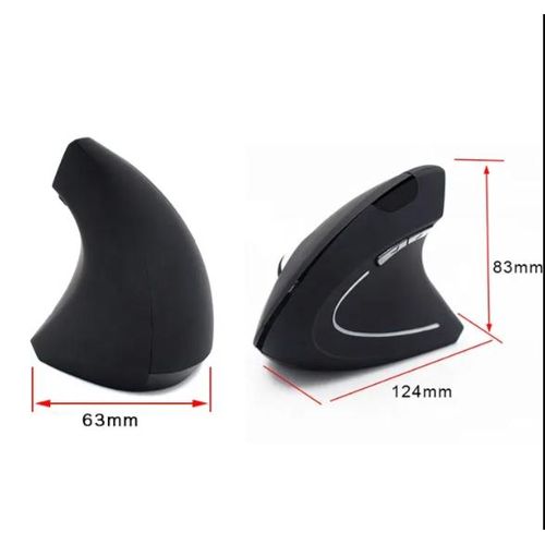 Vertical Mouse - 2.4GHz Wireless, 3 Adjustable DPI, Black